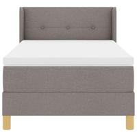 Boxspringbed met matras met hoofdeinde Taupe 90 x 190 cm Stof - thumbnail