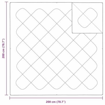 VidaXL 2-in-1 dekbed wit 200 x 200 cm polyester