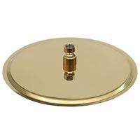 VidaXL Regendouchekop rond 30 cm roestvrij staal goudkleurig - thumbnail