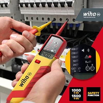 Wiha Spanningszoeker en doorgangstester | 12 - 1.000 V AC | CAT IV | incl. 2x AAA-batterijen - 44319 - 44319