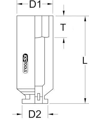 KS Tools 5151610 515.1610 Kracht-dopsleutelinzet 10 mm