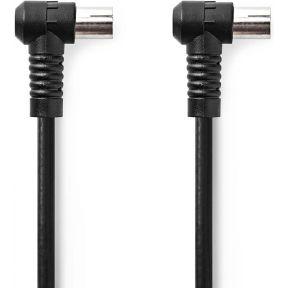 Nedis CSGL40120BK15 Coaxkabel Iec (coax) Male Iec (coax) Female Vernikkeld 120 Db 75 Ohm Viervoudig Afgeschermd 1.50 M Rond Pvc Zwart Label