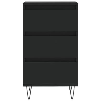 Dressoir 40x35x70 cm bewerkt hout zwart