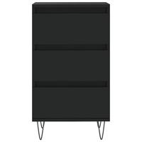 Dressoir 40x35x70 cm bewerkt hout zwart - thumbnail