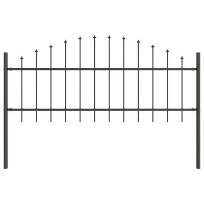 Tuinhek 8 pcs Grijs 170 x 140 cm Gepoedercoat staal