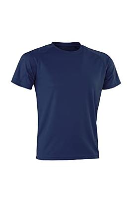 Spiro RT287 Impact Aircool Performance Tee - Navy - XS