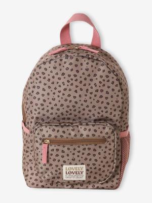 Gepersonaliseerde rugzak voor de kleuterschool met luipaardprint beige