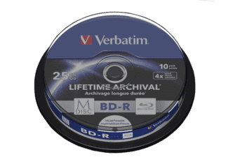 Verbatim 43825 M-Disc Blu-ray 25 GB 10 stuk(s) Spindel Bedrukbaar