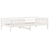Bedframe massief grenenhout wit 90x200 cm - thumbnail