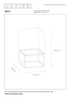 Lucide RIXT - Plafonnière - 1xE27 - Zwart - thumbnail