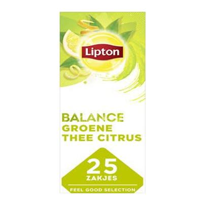 Lipton thee Feel Good Selection, Groene thee citrus, doos van 25 zakjes