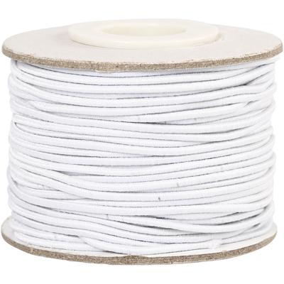 Creativ Company Elastiek dikte 1mm wit, 25m