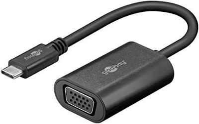 Goobay 38531 USB-C naar VGA-adapter voor videooverdracht met resoluties tot 1920 x 1080p @60Hz; 0,2 m