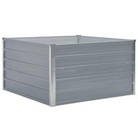 Plantenbak verhoogd 100x100x45 cm gegalvaniseerd staal grijs - thumbnail