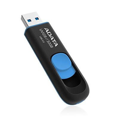 USB stick Adata DashDrive UV128 32GB 32 GB Blauw Zwart 32 GB - thumbnail