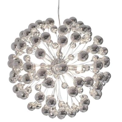 hanglamp zilver &apos;Caroll&apos; By Rydens E14 fitting met lichtbronnen glas modern 580mm