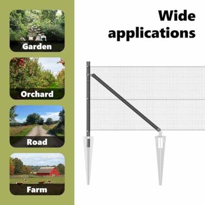 VidaXL Afrasteringspaal grijs 10 x 0,4 m (12 x 12 mm gaas)