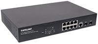 Intellinet 8-Port Gigabit Ethernet PoE+ Web-Managed Switch met 2 SFP-poorten, IEEE 802.3ataf Power Over Ethernet PoE+PoE Compliant, 140 561167, Zwart - thumbnail