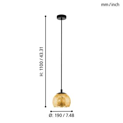 Eglo HanglampAlbaraccin Ø 19cm - 98524