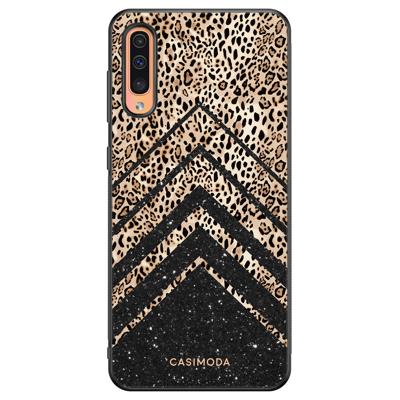 Samsung Galaxy A50/A30s hoesje - Chevron luipaard Samsung Galaxy A50/A30s hoesje - Chevron luipaard