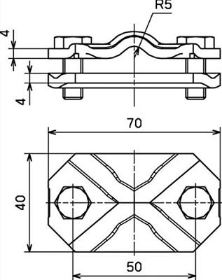 DEHN VTK 7.10 FL30.40 STTZN Scheidingsklem 1 stuk(s)