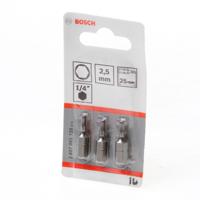 Bosch Accessories Inbus-bit 2.5 mm Extra hard C 6.3 3 stuk(s) - thumbnail