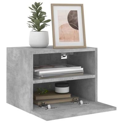 Tv-wandmeubel 40x30x30 cm bewerkt hout betongrijs