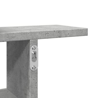 Wandschappen 2 st 38x12x38 cm bewerkt hout betongrijs