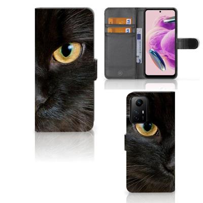 Xiaomi Redmi Note 12S | Telefoonhoesje | Met pasjeshouder | Zwarte Kat Xiaomi Redmi Note 12S | Telefoonhoesje | Met pasjeshouder | Zwarte Kat