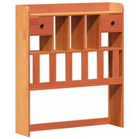 Bed met boekenkast zonder matras grenenhout wasbruin 75x190 cm - thumbnail