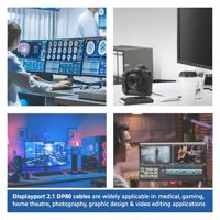 ACT 2 meter 4K@240Hz. 8K@60Hz of 10K@30Hz DisplayPort 2.1 kabel. DP80 UHBR20 - thumbnail