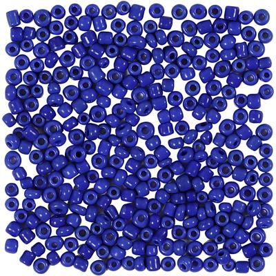 Creativ Company Rocailles, d 3 mm, afm 8/0, gatgrootte 0,6-1,0 mm, blauw, 25 gr/ 1 doos Creativ Company Rocailles, d 3 mm, afm 8/0, gatgrootte 0,6-1,0 mm, blauw, 25 gr/ 1 doos