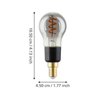 EGLO Ledlamp e14 kogel connect.z - 150lm - dimbaar - 2000k - smoke (p45) - thumbnail