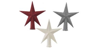 Kerst Piek plastic glitter diameter 12 cm en hoogte 13 cm Decoris - Decoris