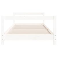 Kinderbedframe 90x190 cm massief grenenhout wit - thumbnail