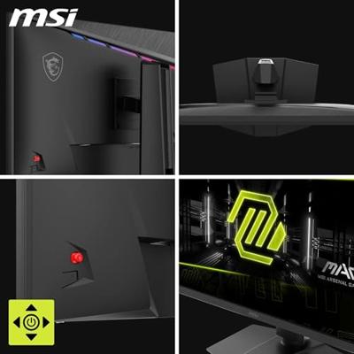 MSI MAG 272URDF E16 Gaming Monitor 27 inch UHD - Rapid IPS Panel 3840 x 2160, 0,5 ms, DisplayHDR 400, AI Vision, Dual-Mode, HDMI 2.1, DP 1.4a, kanteling en hoogte verstelbaar, zwart