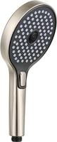 Ben Beam handdouche rond Ø13cm met 3 straalsoorten RVS-look - thumbnail