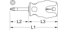 KS Tools 159.1026 1591026 Kruiskop schroevendraaier PH 2 DIN ISO 8764 - thumbnail