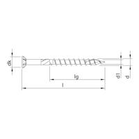 HECO TOPIX-plus vlonderschroeven - platkop RVS A2 - 5x50 mm - Torx T-20 (HD20) - deeldraad - 200 st - thumbnail
