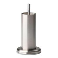 Stalen meubelpoot rvs look rond ø 4,2 cm en hoogte 14 cm (M8) - thumbnail