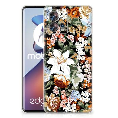 TPU Case voor Motorola Edge 30 Fusion Dark Flowers TPU Case voor Motorola Edge 30 Fusion Dark Flowers