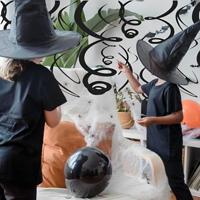 Hangdecoratie Swirls Zwart - thumbnail