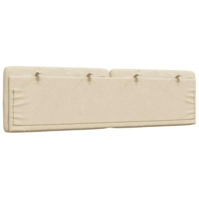 Hoofdbordkussen 180 cm stof crmekleurig