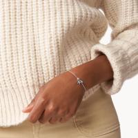 Fossil JFS00572040 Armband zilver-parel blauw-wit - thumbnail