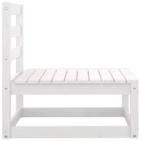 3-delige Loungeset met kussens massief grenenhout wit - thumbnail