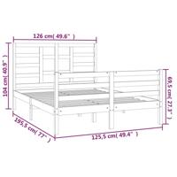 Bedframe massief hout wit 120x190 cm - thumbnail