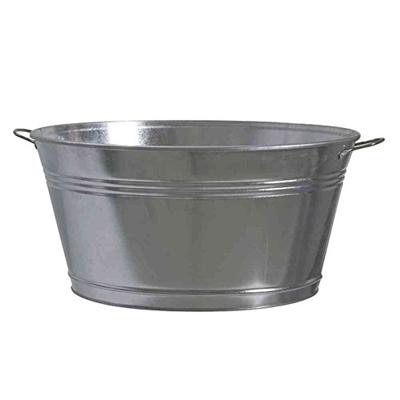 Siena Garden 543530 Zinkbak, zilver, Ø 51x25 cm staalplaat, verzinkt 1 stuk(s)