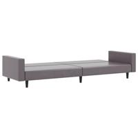 2-delige Loungeset kunstleer grijs - thumbnail