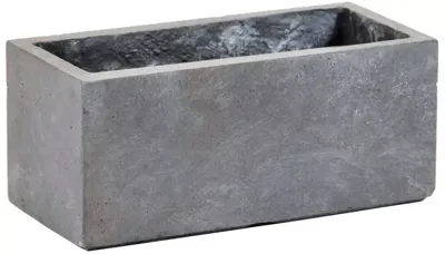 Mcollections balkonbak clayfibre 40x17,2x17,2 cm grijs