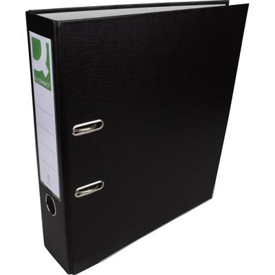 Q-CONNECT ordner, voor ft A4, uit PP en papier, met beschermrand, rug van 8 cm, zwart